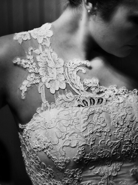 one shoulder dress, lace wedding dress, bride and vintage dress