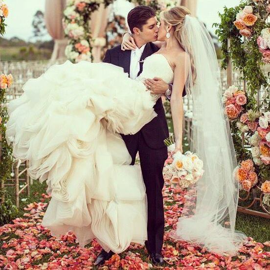 kiss, bride, marriage and love