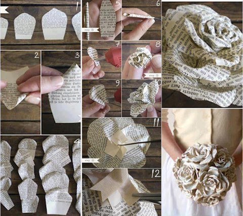 papers, diy and flowers