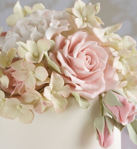 pink, vintage, cake and flowers