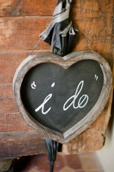 chalk, I DO and groom