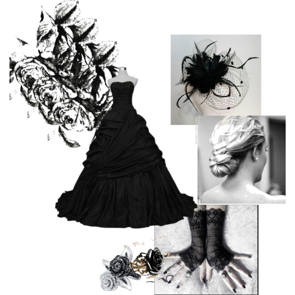 wedding dress, gloves, dress and viel