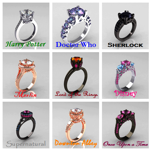 harry potter, lord of the rings, once upon a time and whovian