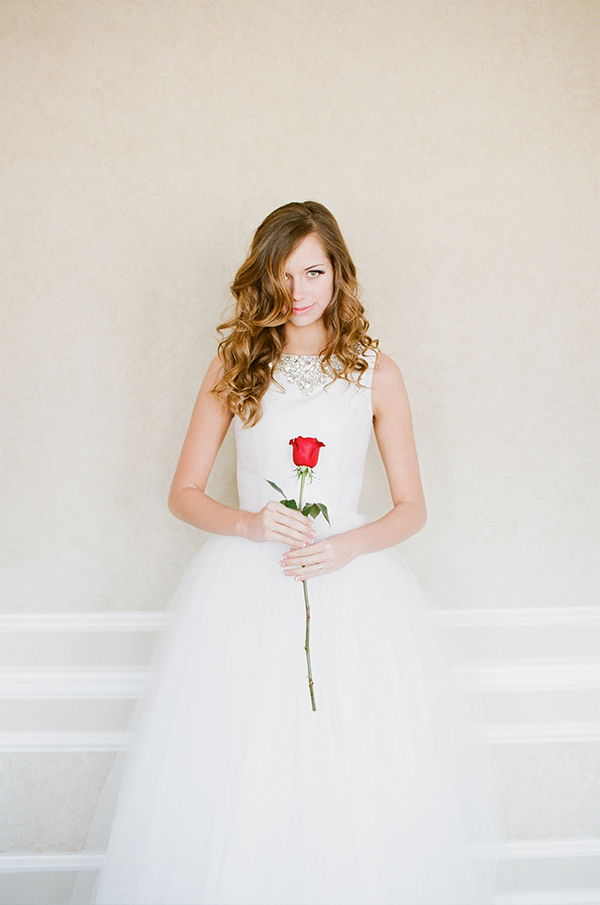 Valentine's Day, valentine, wedding dress and red rose