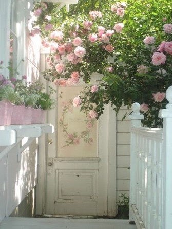 door, pastel and nature