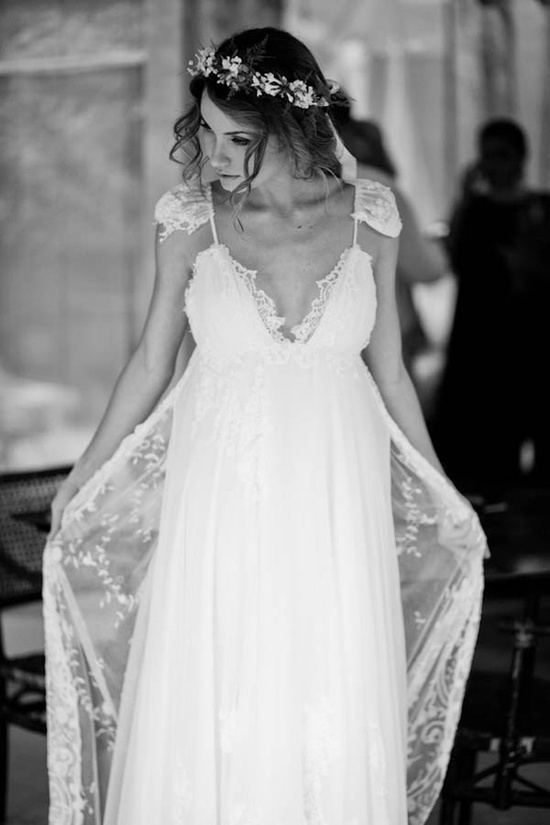 white gown, long dress, wedding dress and white veil