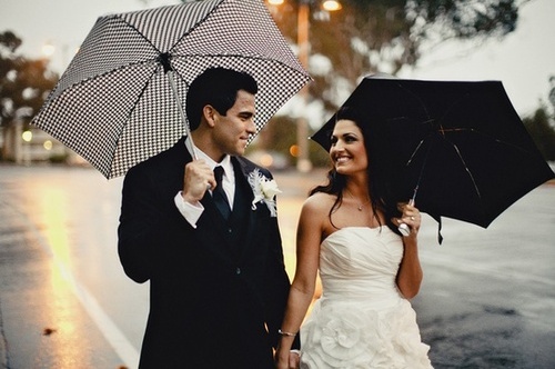 romance, street and umbrella