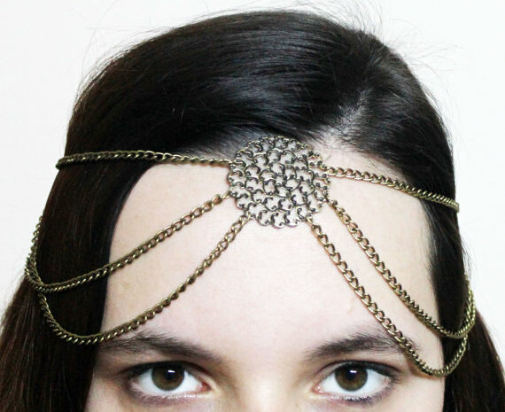 girl, hair jewelry, fun and hair chain