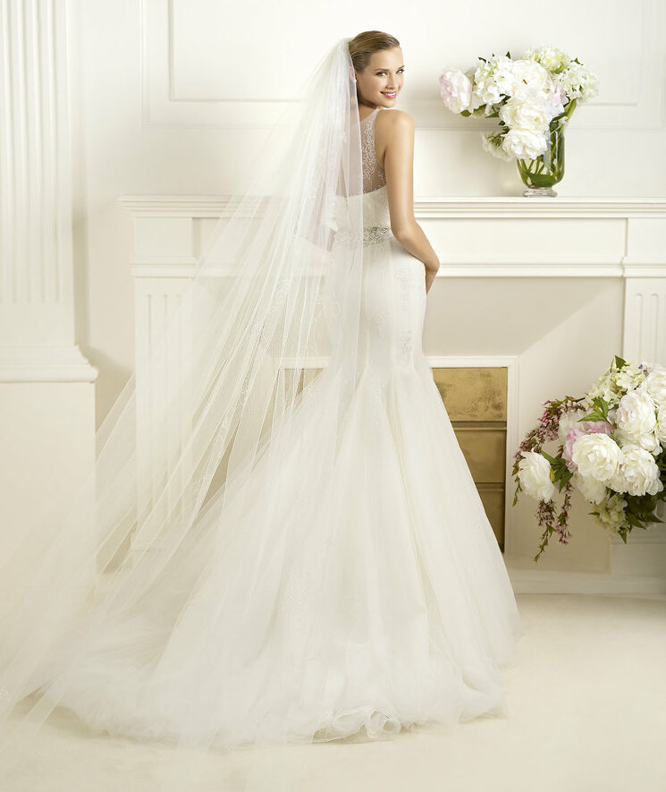 bride, pronovias ducal, veil and wedding dress