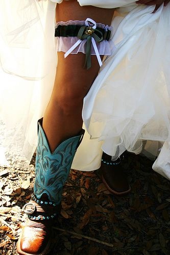 country girl, boots and bride