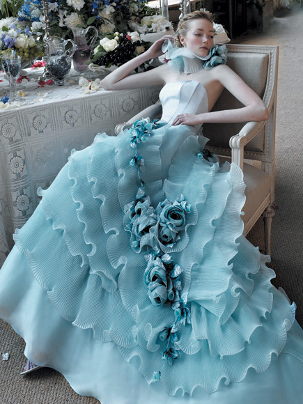 blue, lace and fashion