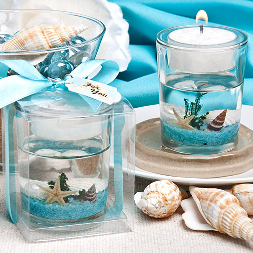 beach favors, candle favors, unique wedding favors and practical favors