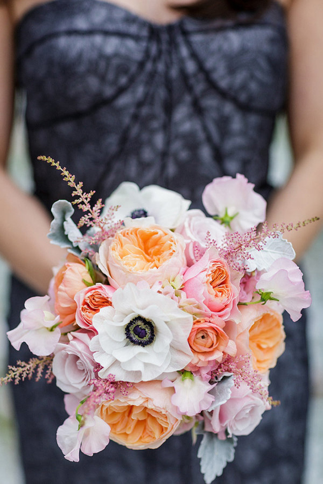 bouquets, peach, bridal and marriage