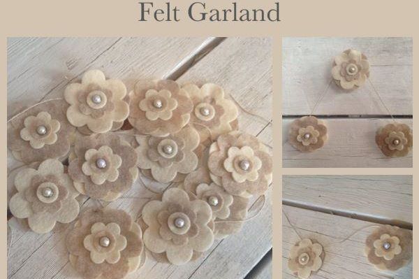 decorations, flowers and felt