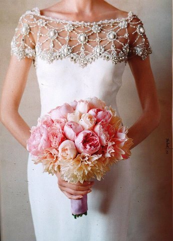 beautiful, bridal gown and spring