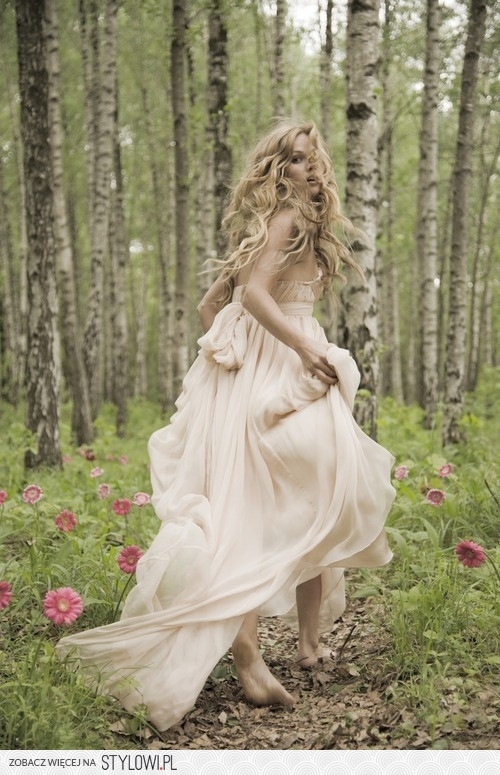 trees, flowers, lost and long hair