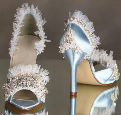 wedding shoes, ivory and pink