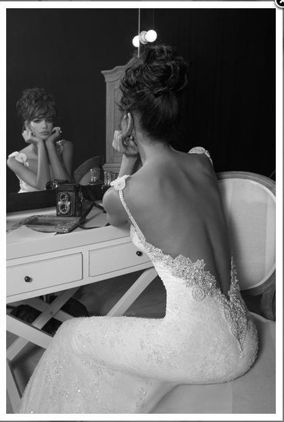 beautiful, woman and opened-back