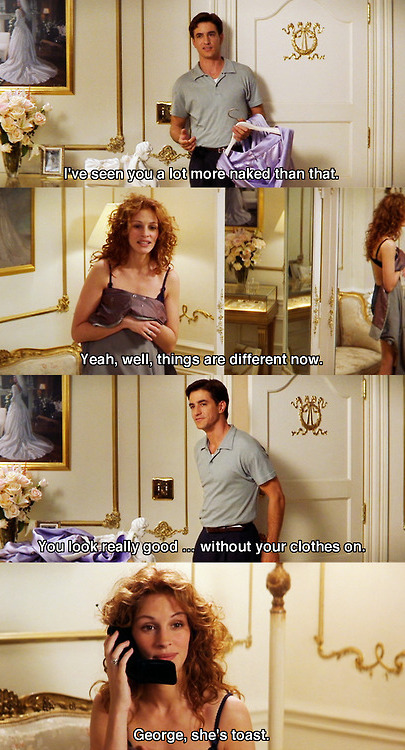 my best friend's wedding, julia roberts and dermot mulroney