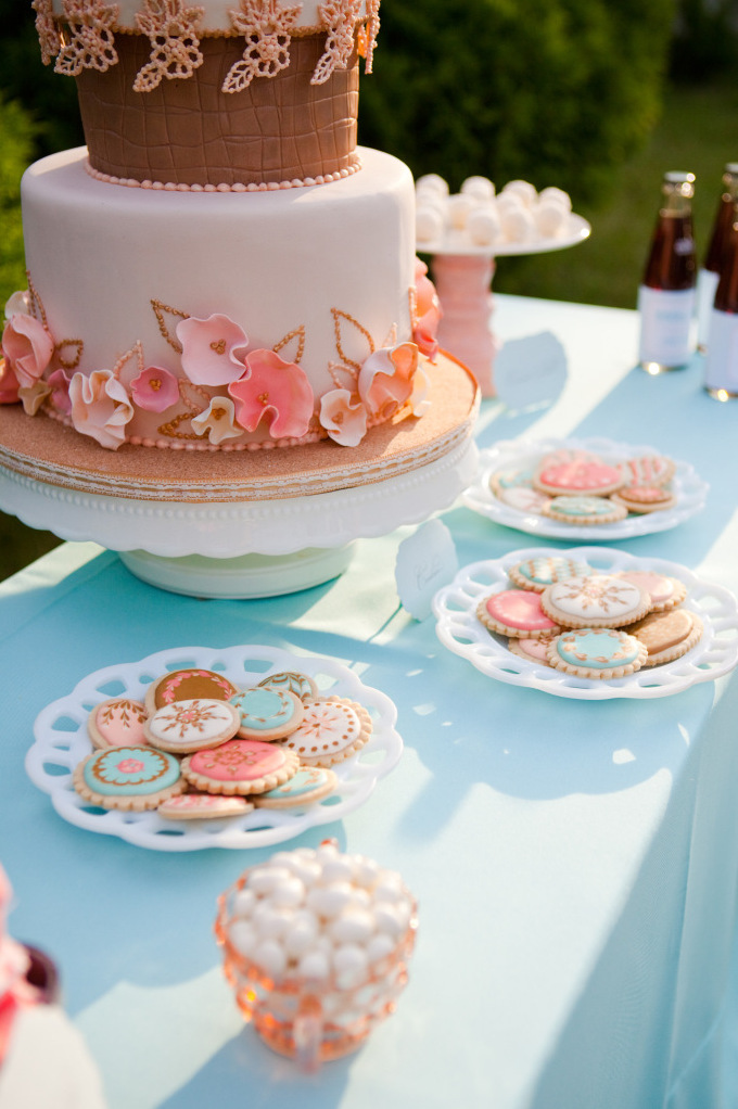 blue, cake, chocolate and pink