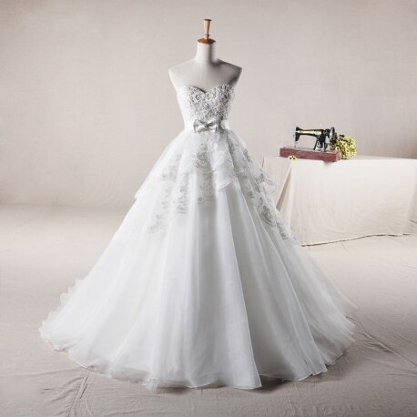 weddingdress bee, gown, dress and organza wedding gown