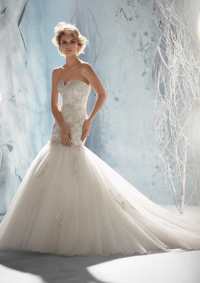 mori lee and wedding dress