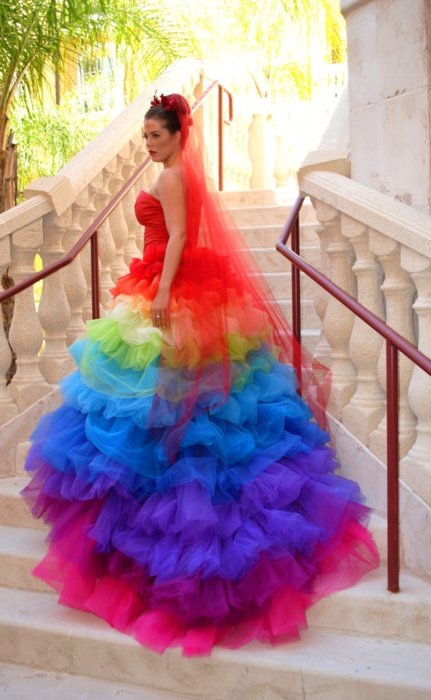 rainbow, women and formal