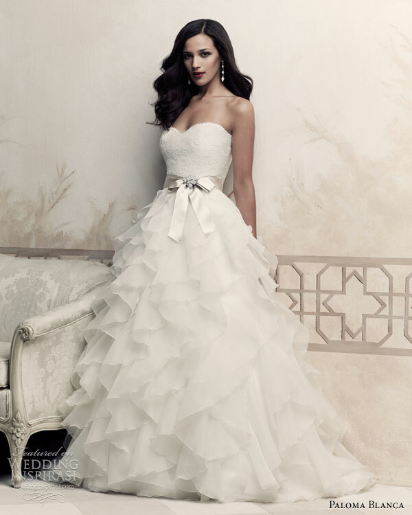 wedding dress, paloma blanca, cute and white