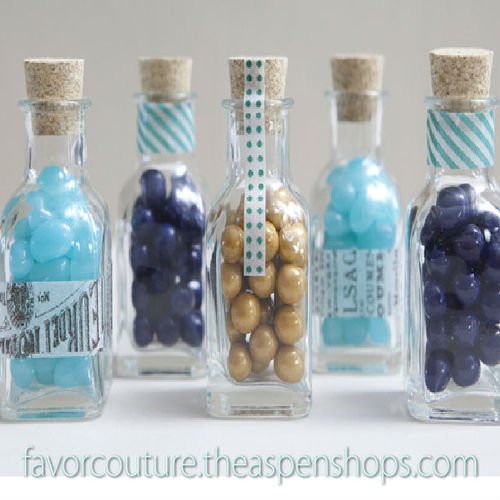 favor jars, beach favors, bridal shower and party