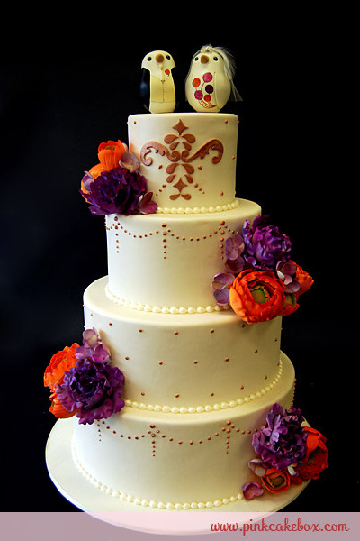 cake, wedding cake and penguins
