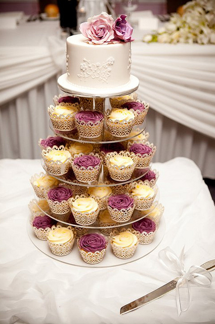 cupcakes, wrappers and floral