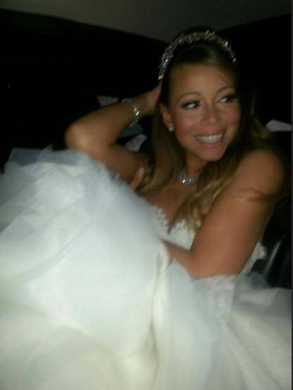 Mariah Carey, model and diamonds