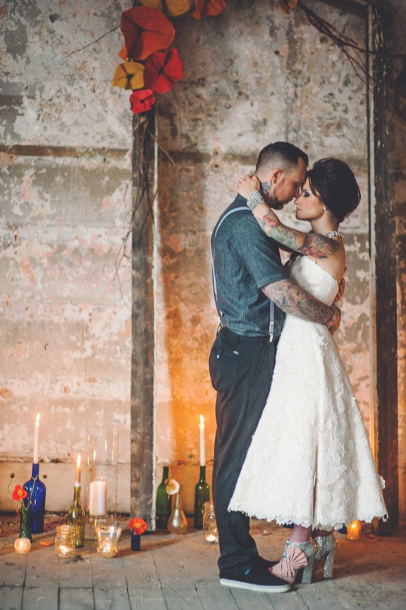 dress, love, rock'n'roll bride and inspiration