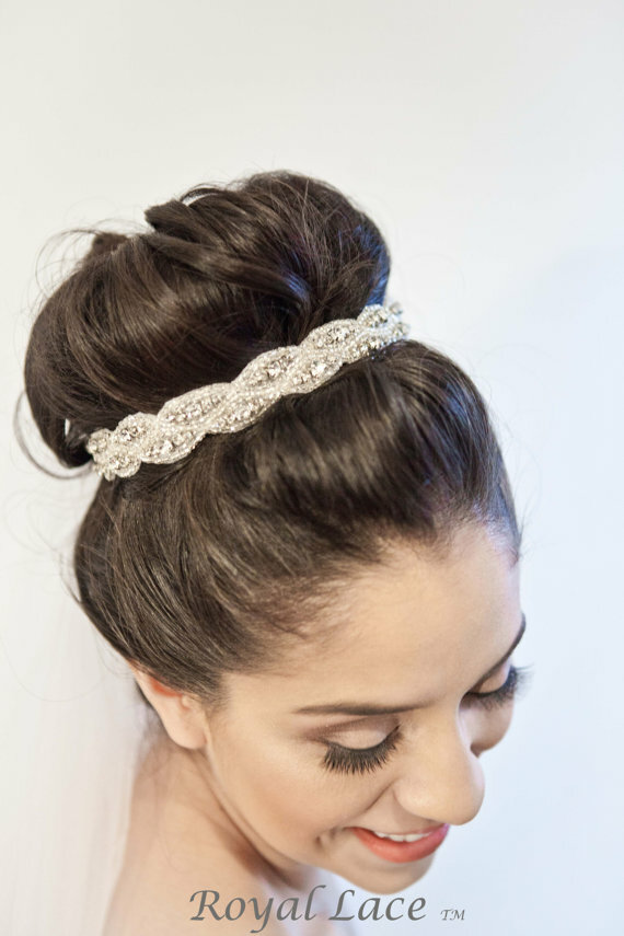 etsy, ribbon, hair bun and beads