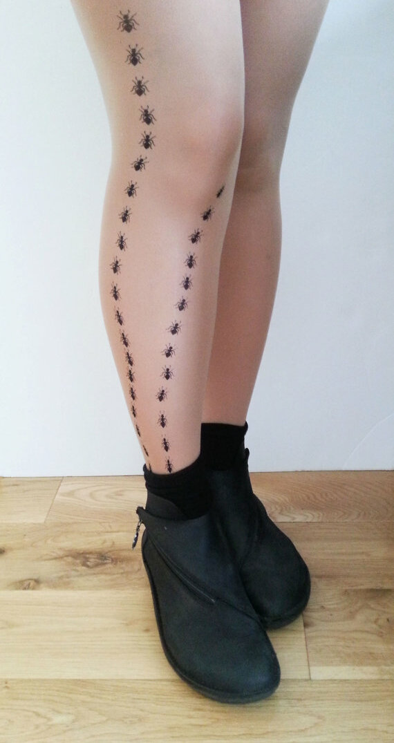goth tights, tights, tattoo tights and halloween tights