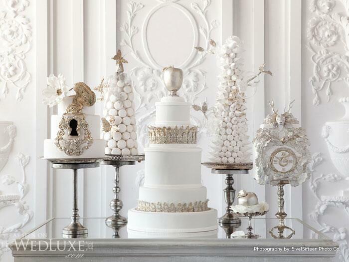 wedding cakes, elegant dessert display, dessert display and weddings