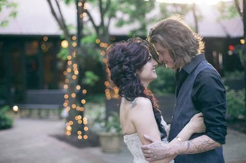 asking alexandria, ben & samanthe and ben wedding