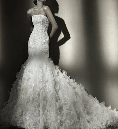 white, pretty and gown