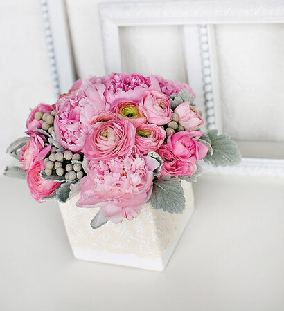 flowers, pink and gray