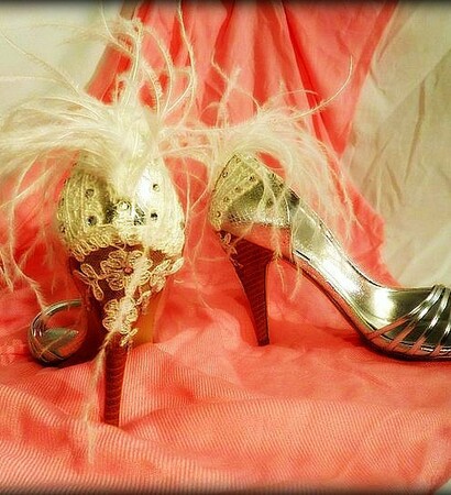 Swarovski, dress and shoes