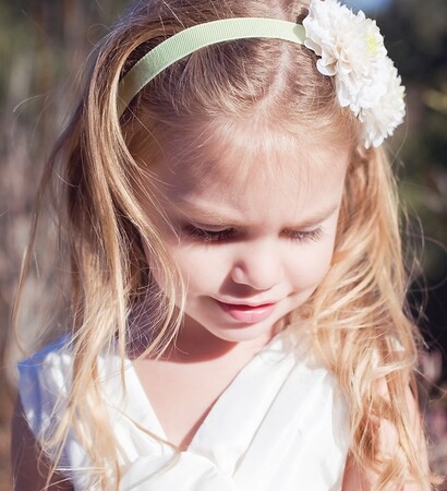 niá anillos, cute and flower girl headband