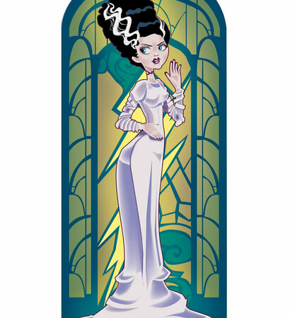 white dress, Frankenstein and Bride of Frankenstein