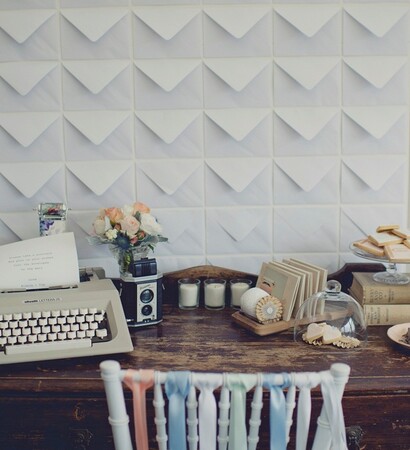 chair, ribbons and desk