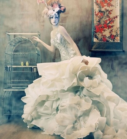 dress, szajuri and flower