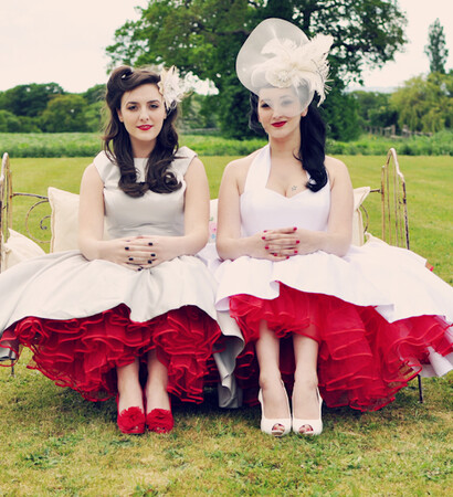 red, dresses and shoes