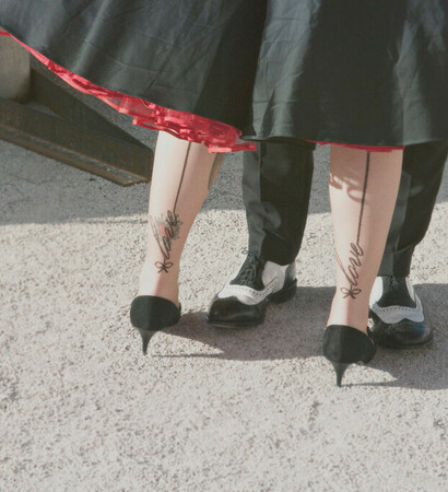 shoes, legs and tattoo