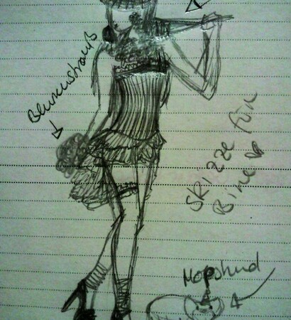 wedding dress, moleskine and burlesque