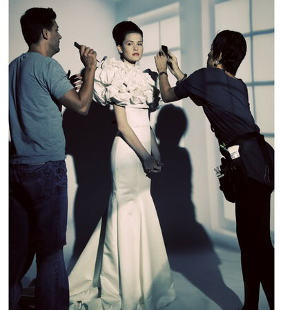 fashion, studio and wedding gown