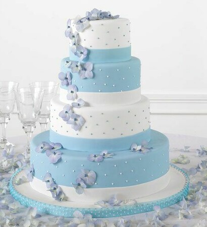 dots, hydrangeas and layered
