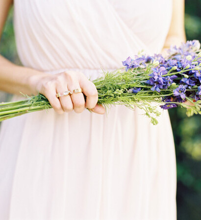 hand, lavender and dress